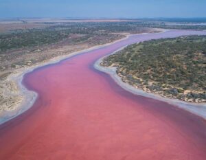 Pink Lakes in Victoria
